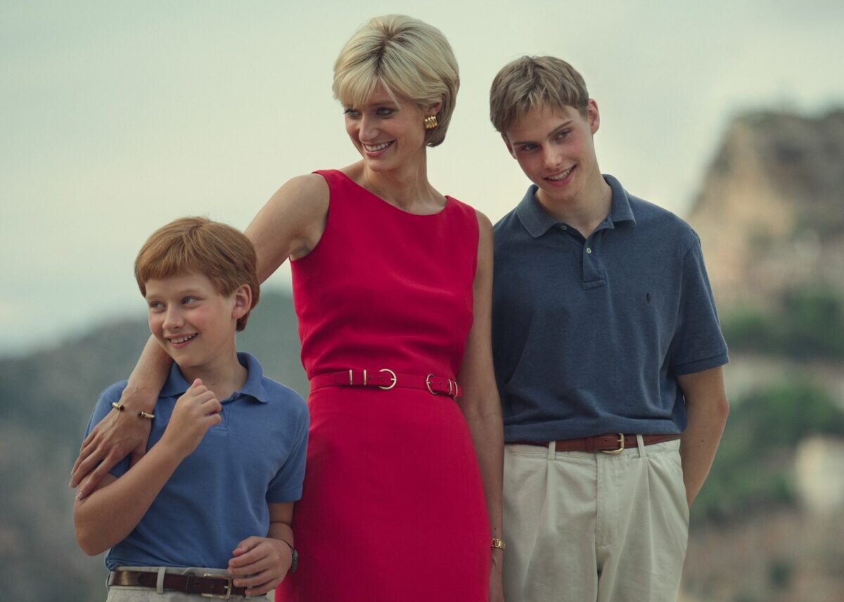Princezna Diana se svými syny v seriálu Koruna